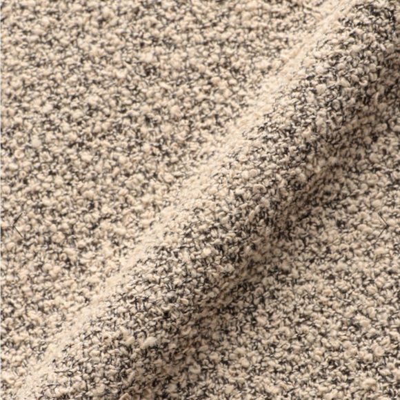 Theory Taupe Cropped Tweed Texture Polo - Picture 5 of 8